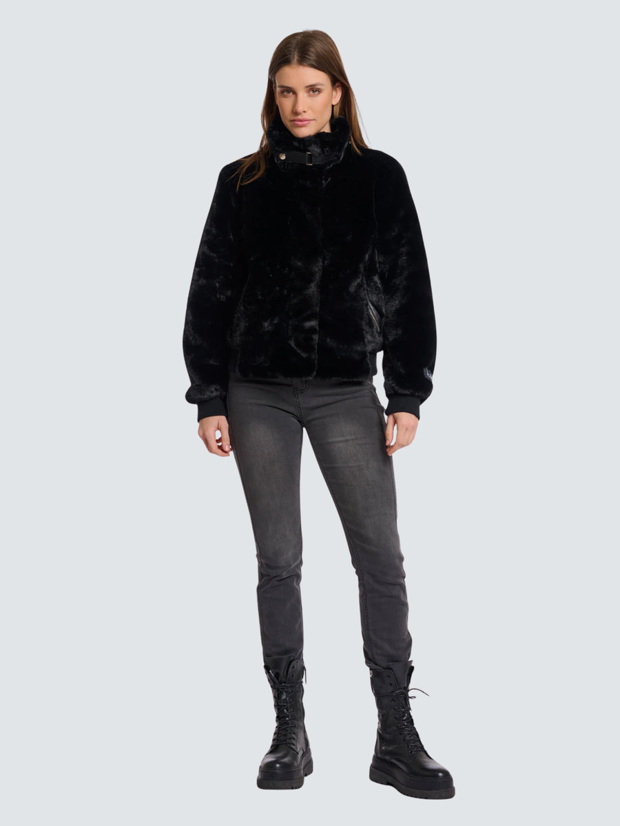 Giubbino in ecopelliccia "Ambra" Rino & Pelle nero Ambra.7002511 Black Rino & Pelle 