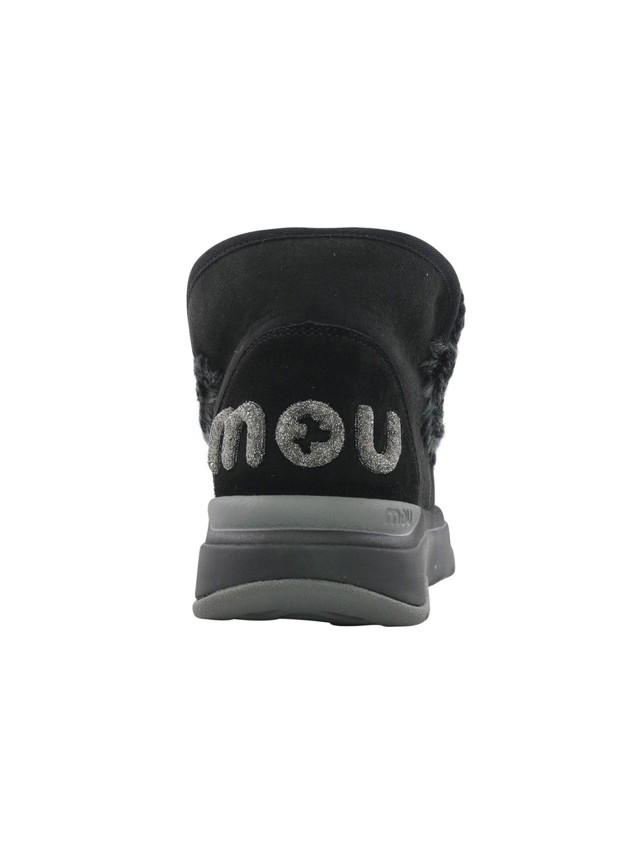 Mou Eskimo jogger nero glitter logo FW421001A BKBK Mou 