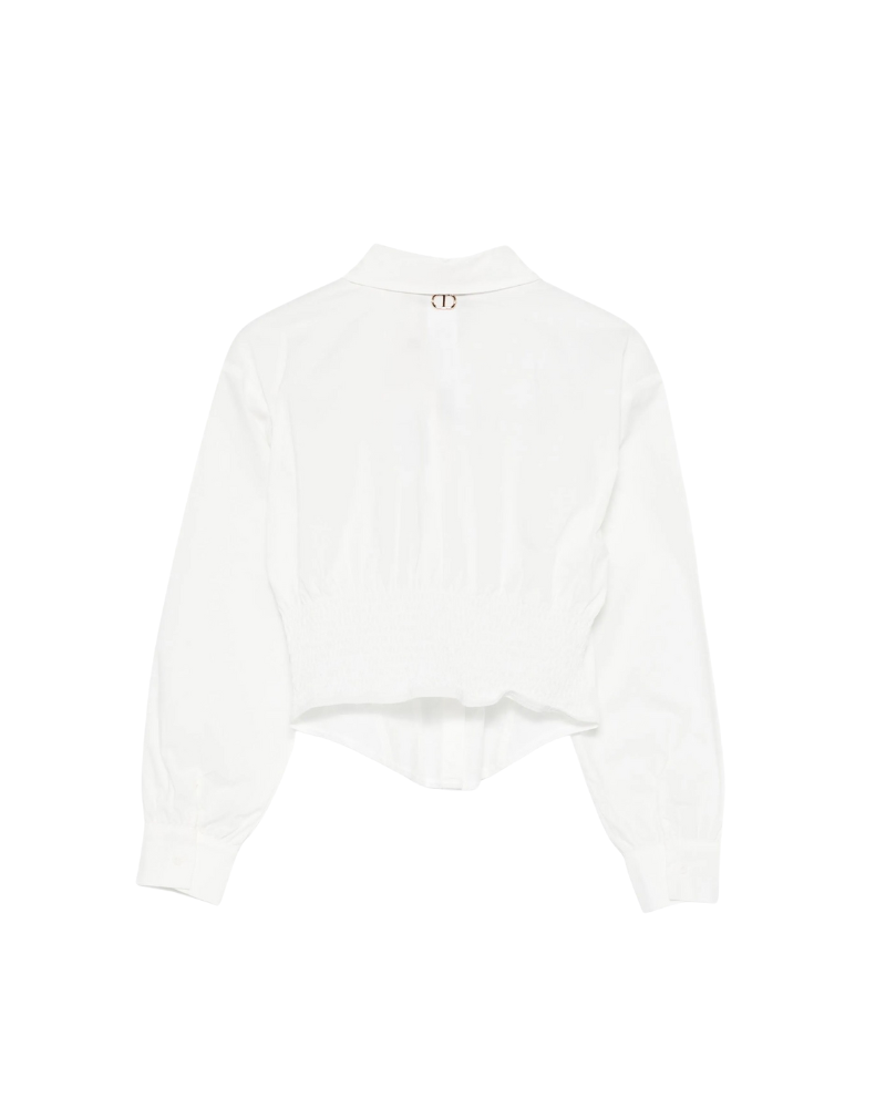 Camicia cropped Twinset bianca 252GJ2300 00526 Twinset 