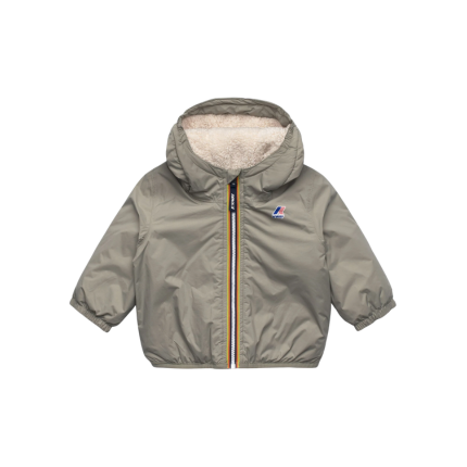 Giubbino "E. Le Vrai 4.0 claudine orsetto" K-Way verde K7142RW 633 K-WAY 