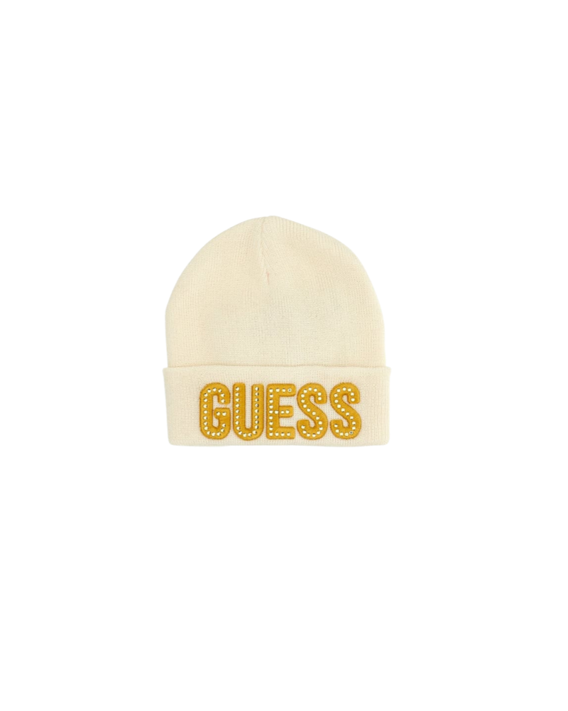 Cappello Guess panna con logo frontale in strass dorati A0BZ01Z2QQ0 G012 Guess 