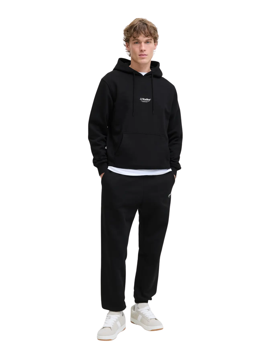 Pantalone in tuta Jack & Jones nero con stampa a contrasto 12278943 BLK Jack & Jones 