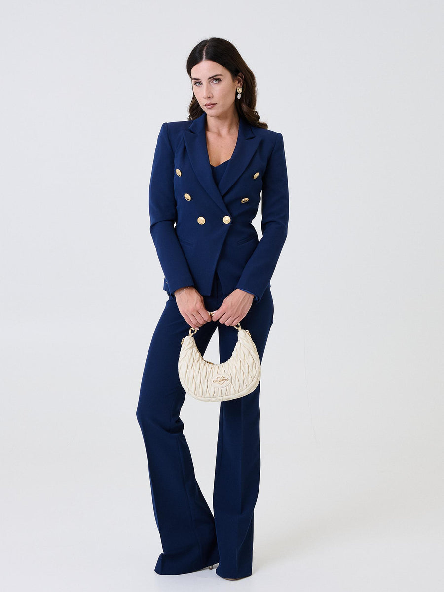 Pantalone "flare" Silence Limited blu navy NP2003GOLD NAVY Silence Limited 