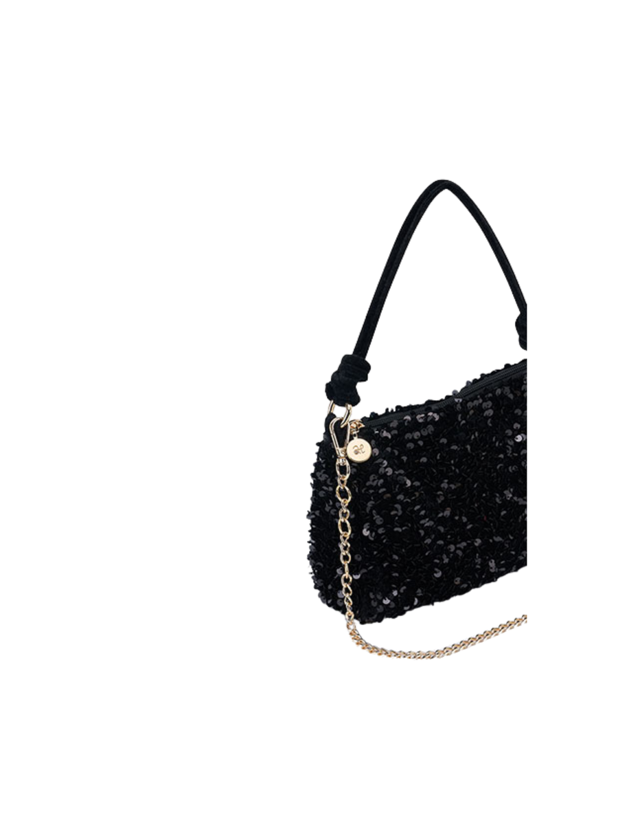 Borsetta Abel & Lula nera con paillettes all over 5979 Nero Abel & Lula 