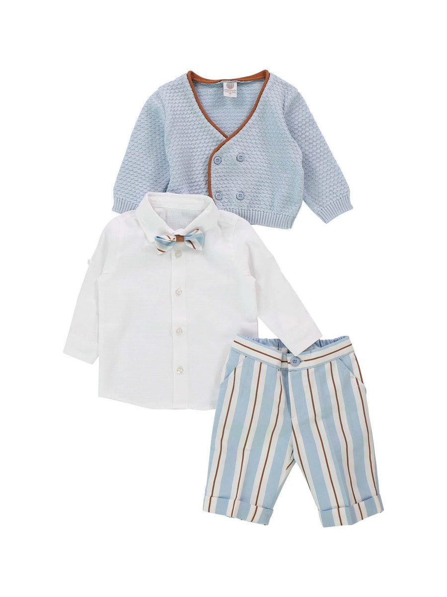 Completo camicia, papillon, cardigan e pantaloni EN70360 C4PTG Marlù 