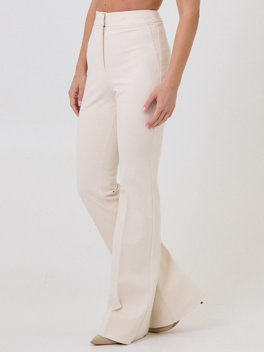 Pantalone a zampa Silence Limited bianco SLPA014 BUTTER Silence Limited 