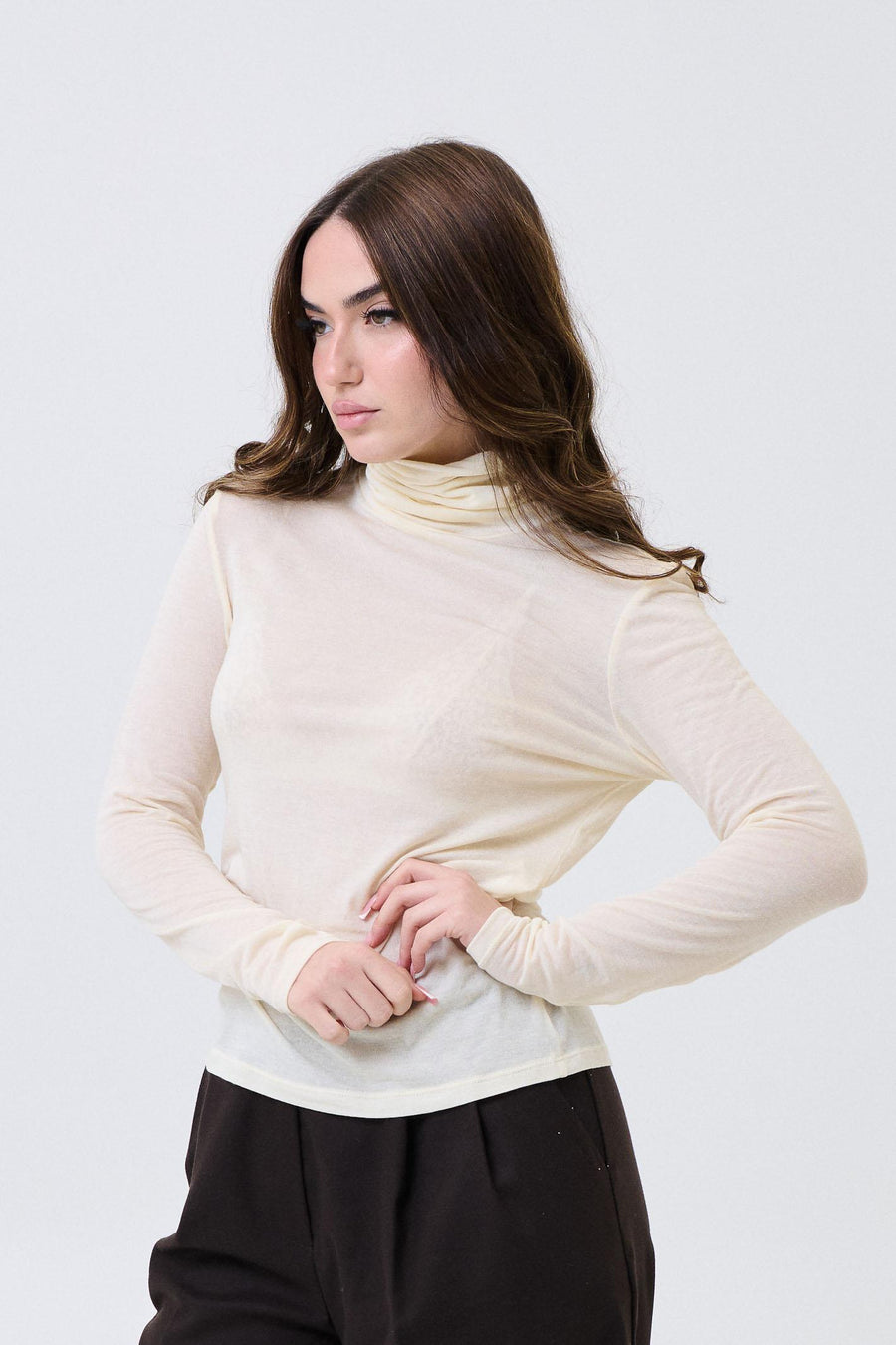 Maglia a collo alto Armoire bianco panna 25676 PANNA Armoire 