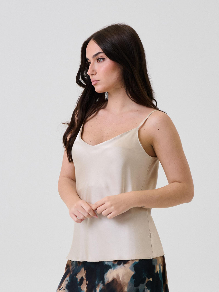 Bluse Armoire beige con scollo rotondo E329T22R LANA Armoire 