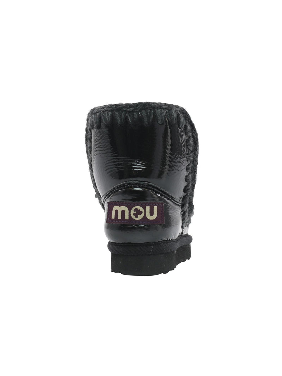 Mou Eskimo boot kids in vernice nero FK101000C PATBLK Mou 