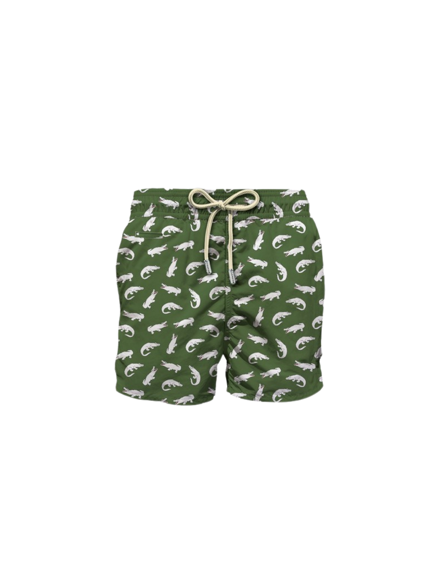 Costume MC2 Saint Barth "Lighting micro fantasy" verde militare Coccodrilli LIG0003 02681H MC2 SAINT BARTH 