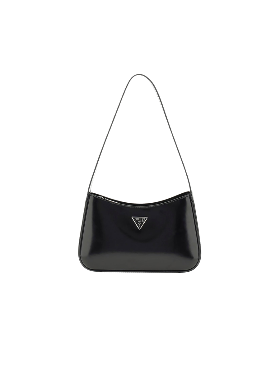 Borsa a spalla Guess nera effetto vernice HWNY9496170 BLA Guess 