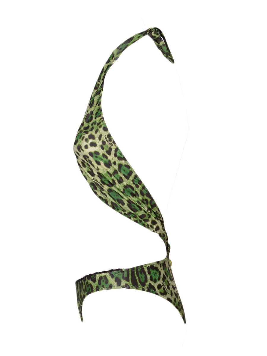 Costume monokini intero Green leopard FGBW1490 UNI 4giveness 
