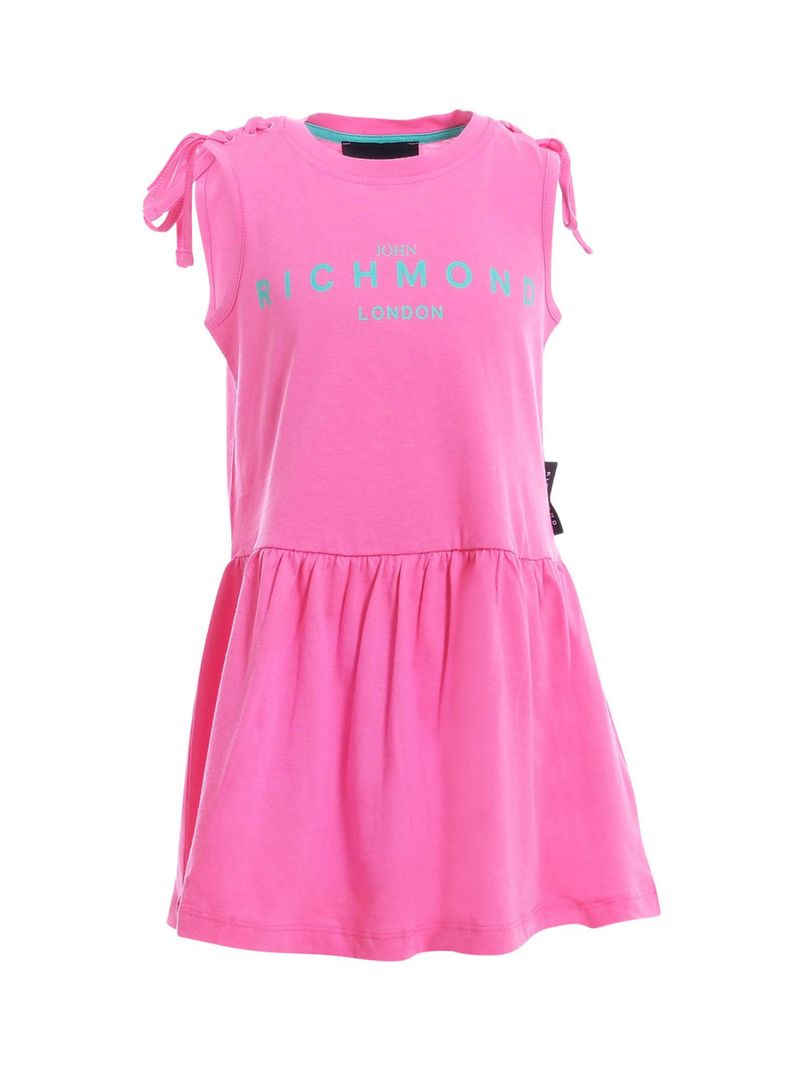 Abito John Richmond rosa con logo e dettagli a fiocco RGP25008VE BARBIE John Richmond 