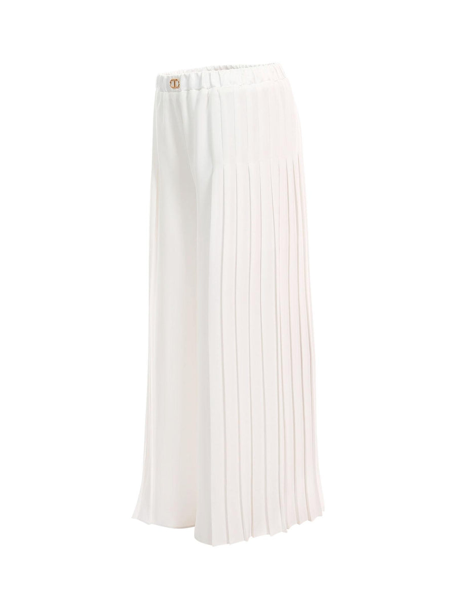 Pantalone Twinset bianco con pinces 251GJ2QQ3 00808 Twinset 
