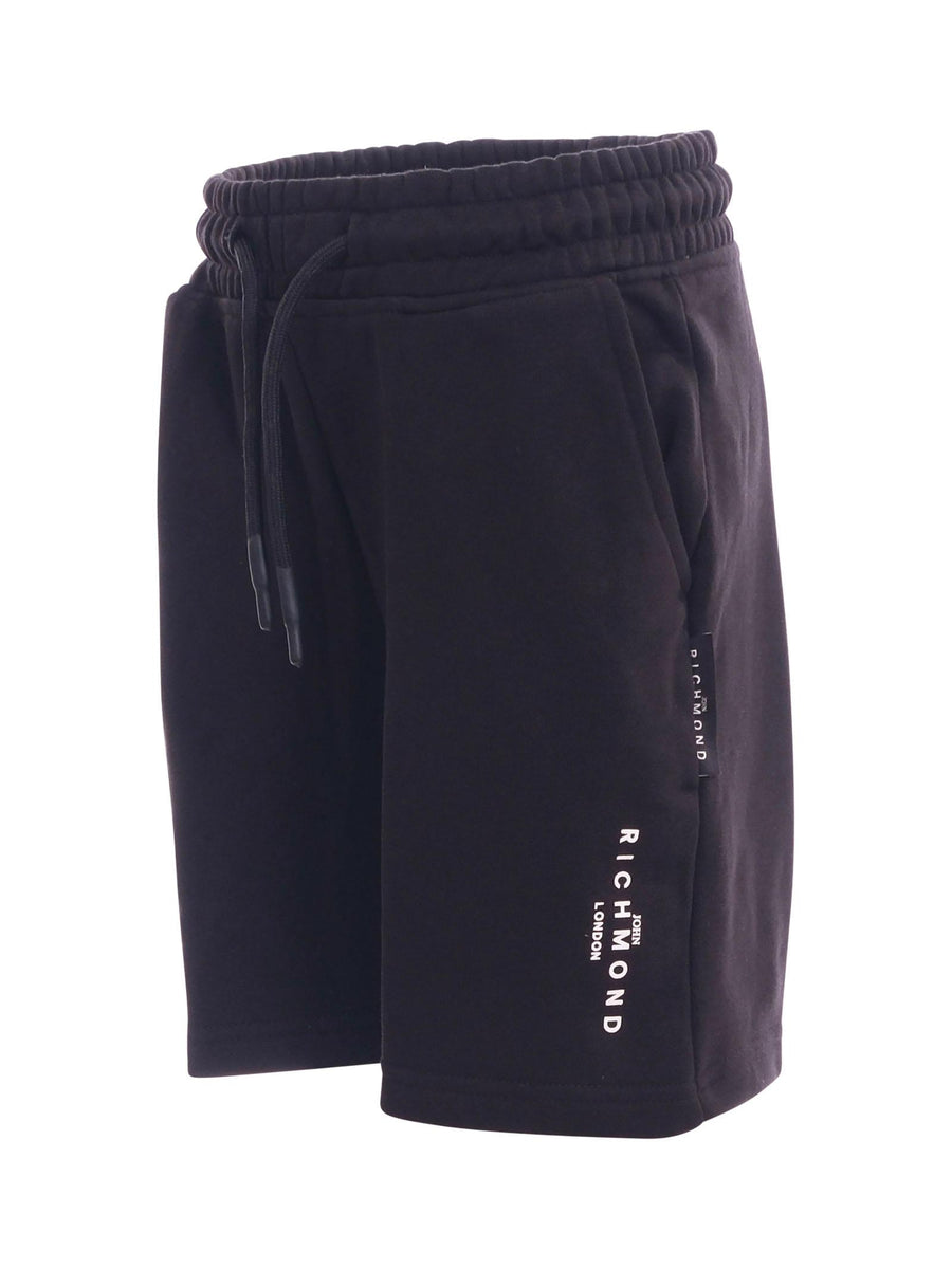 Bermuda John Richmond nero con logo verticale in rilievo RBP25009BE BLACK John Richmond 