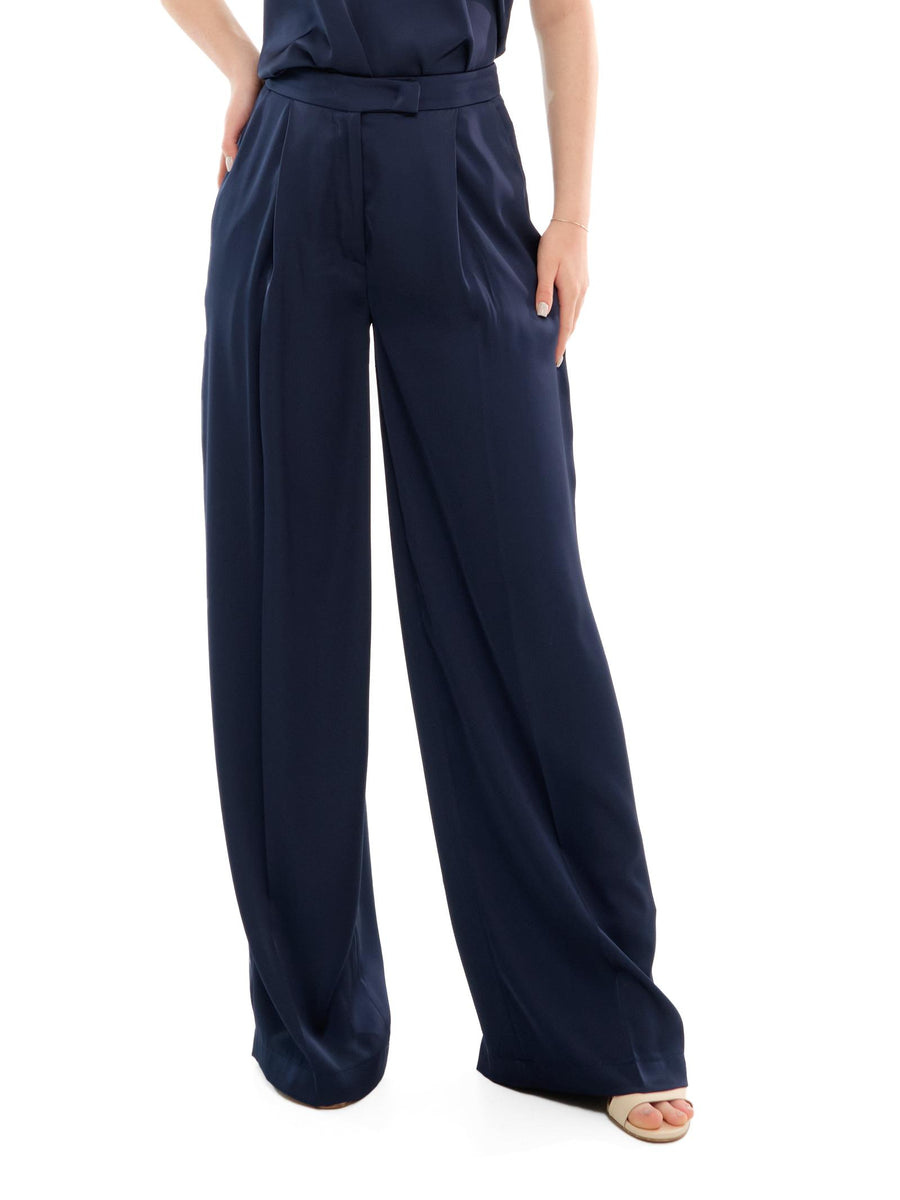 Pantalone a palazzo Silence Limited blu navy PA295 NAVY Silence Limited 
