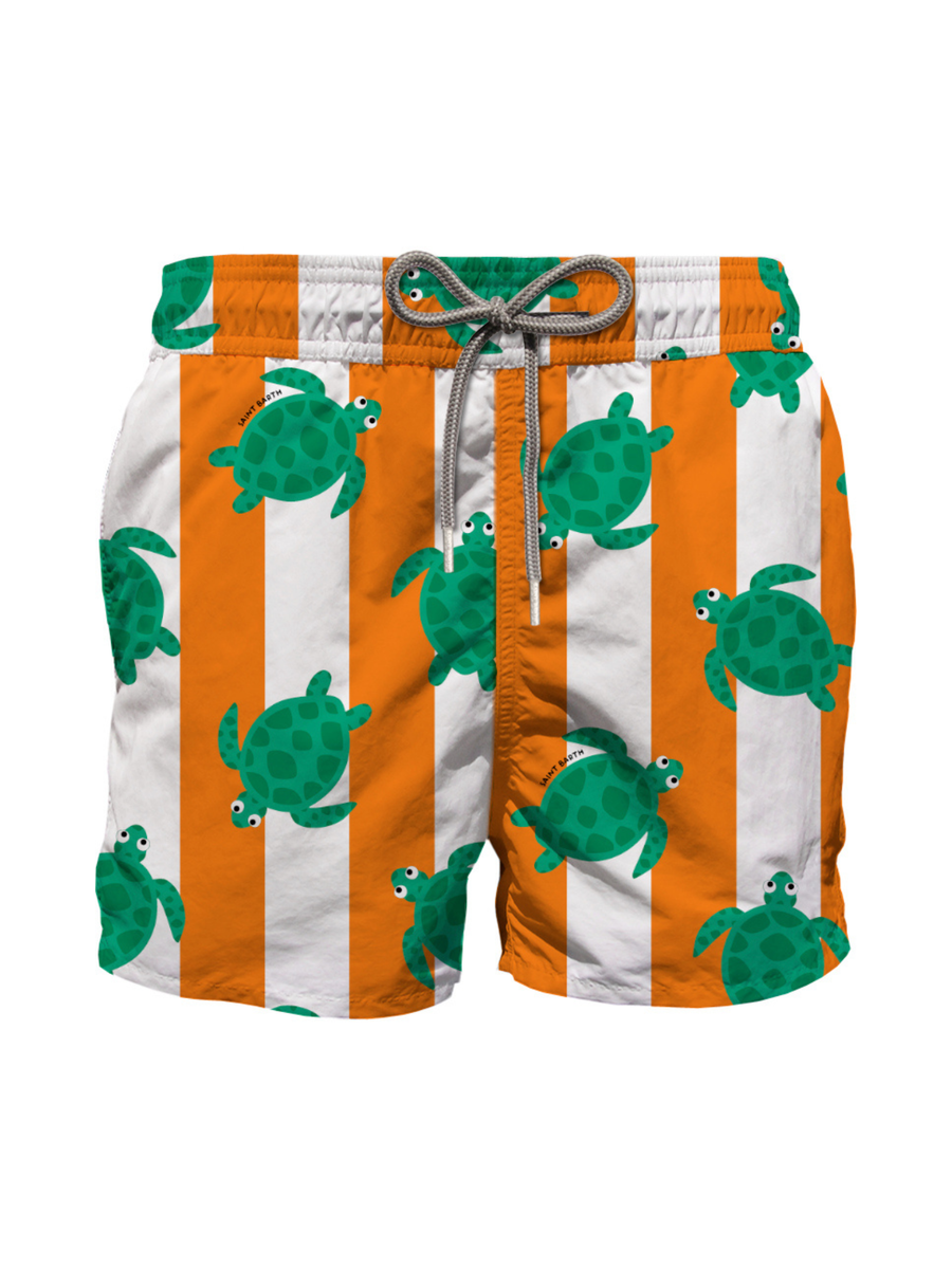 Costume fantasia Turtle a strisce bianche e arancioni JEA0001 00464F MC2 SAINT BARTH 