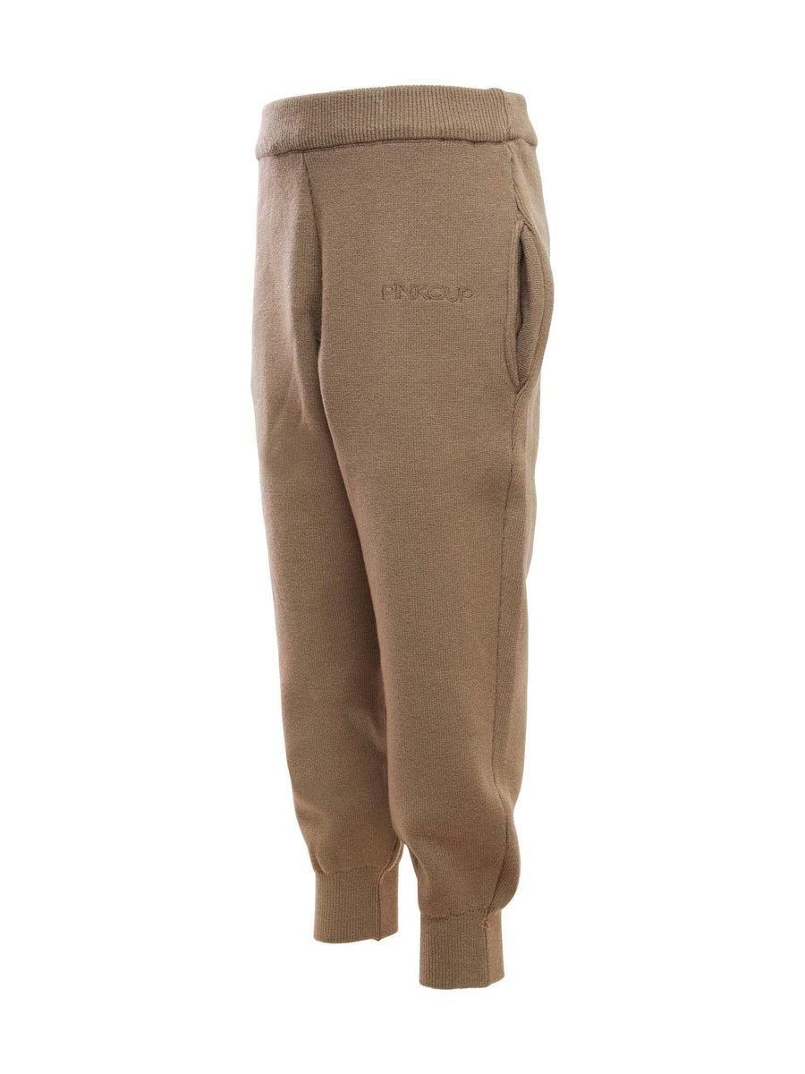 Pantalone in maglia a coste biscotto 032629 924 Pinko 