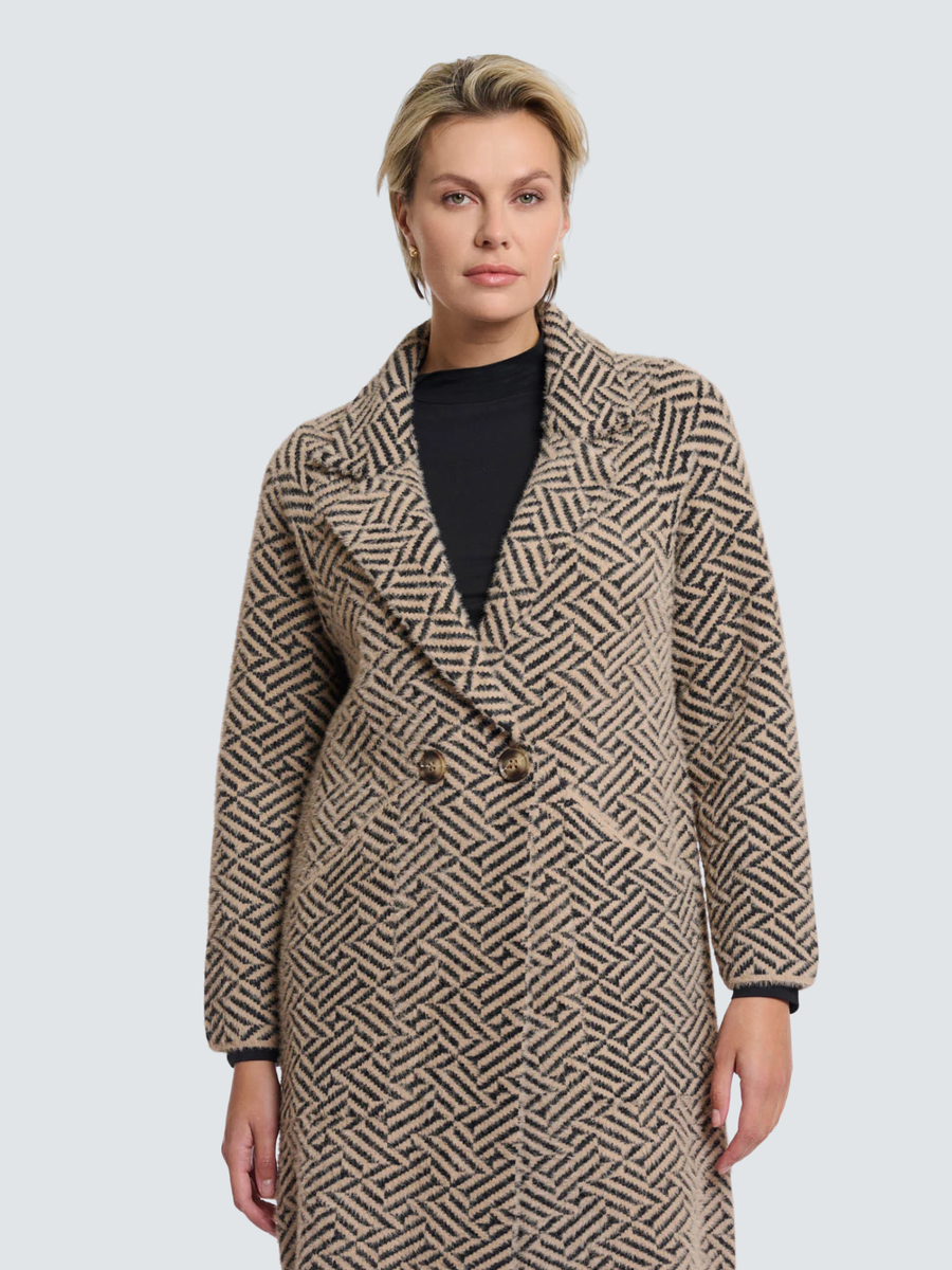 Cappotto "Madina" Rino & Pelle fantasia check Madina.5012511 Sand graphic Rino & Pelle 