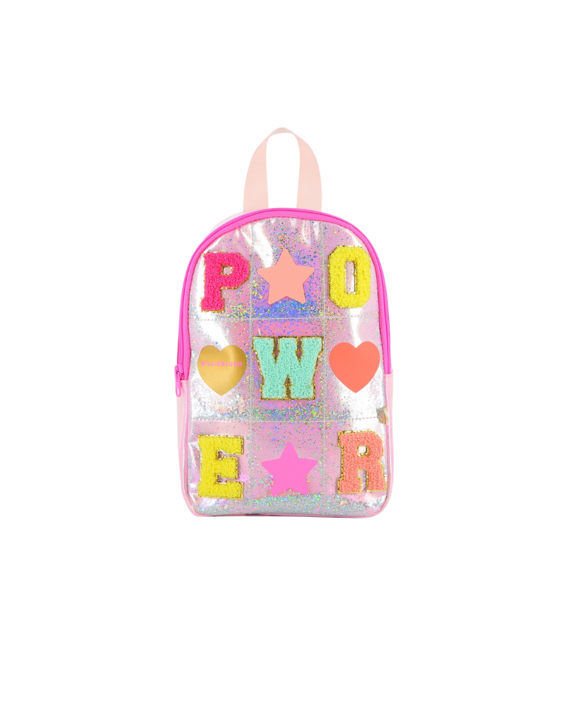 Zaino Billie Blush rosa multicolor con patch "power" U21530 111 Billie Blush 