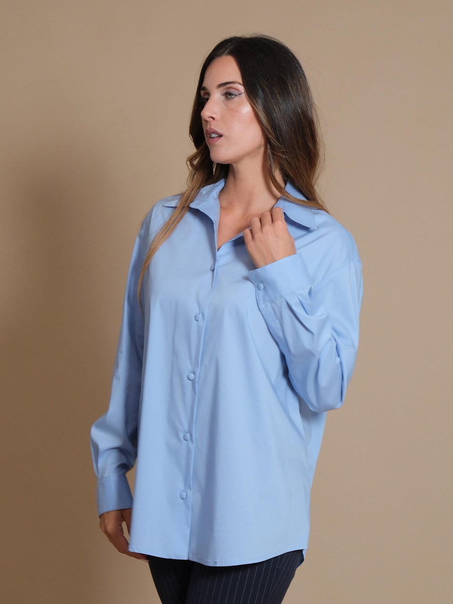 Camicia Florida Silence Limited  azzurro polvere CA786B POLVERE Silence Limited 