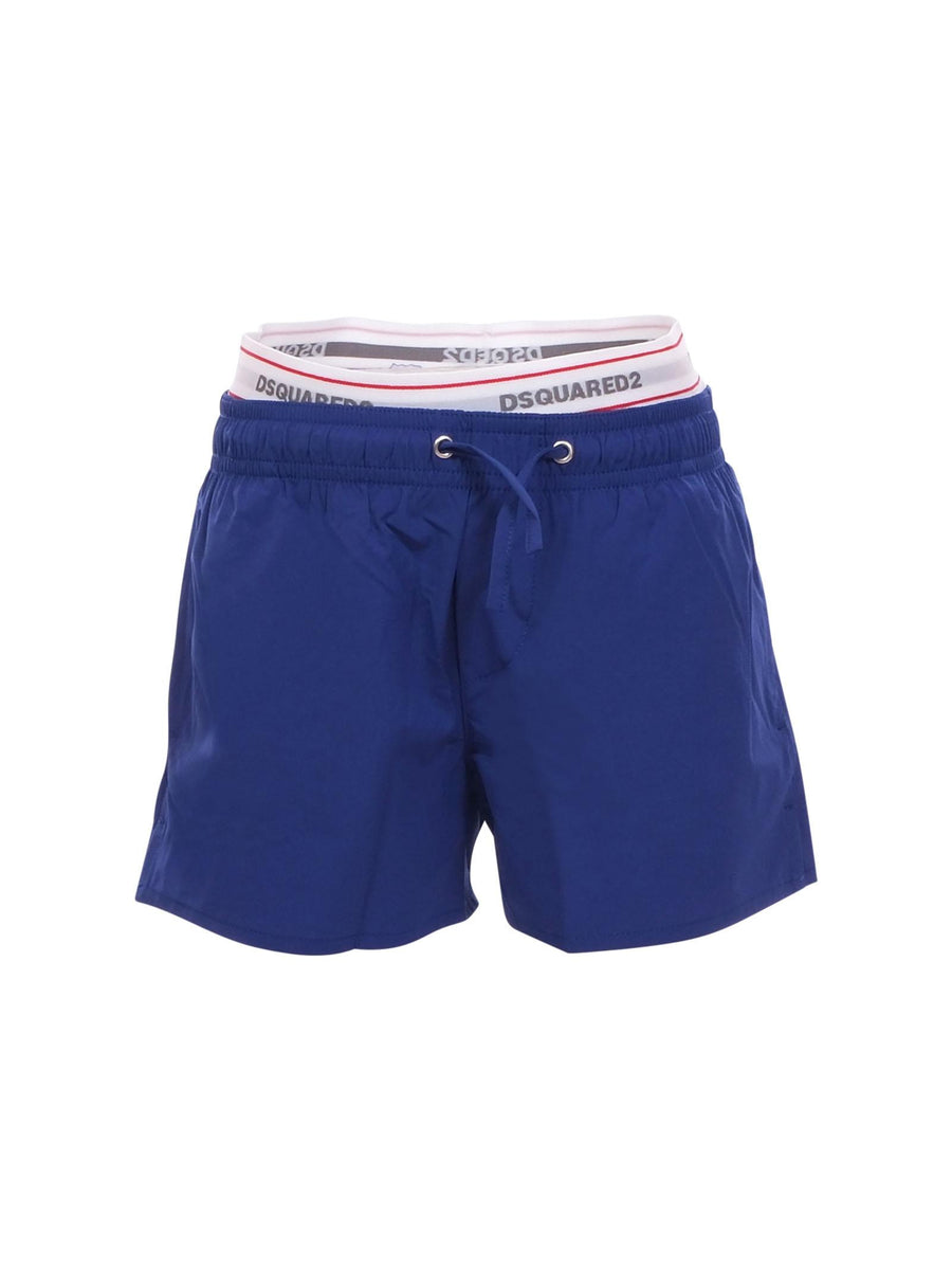 Costume Dsquared blu con boxer logato all over DQ2893 DQ870 Dsquared 