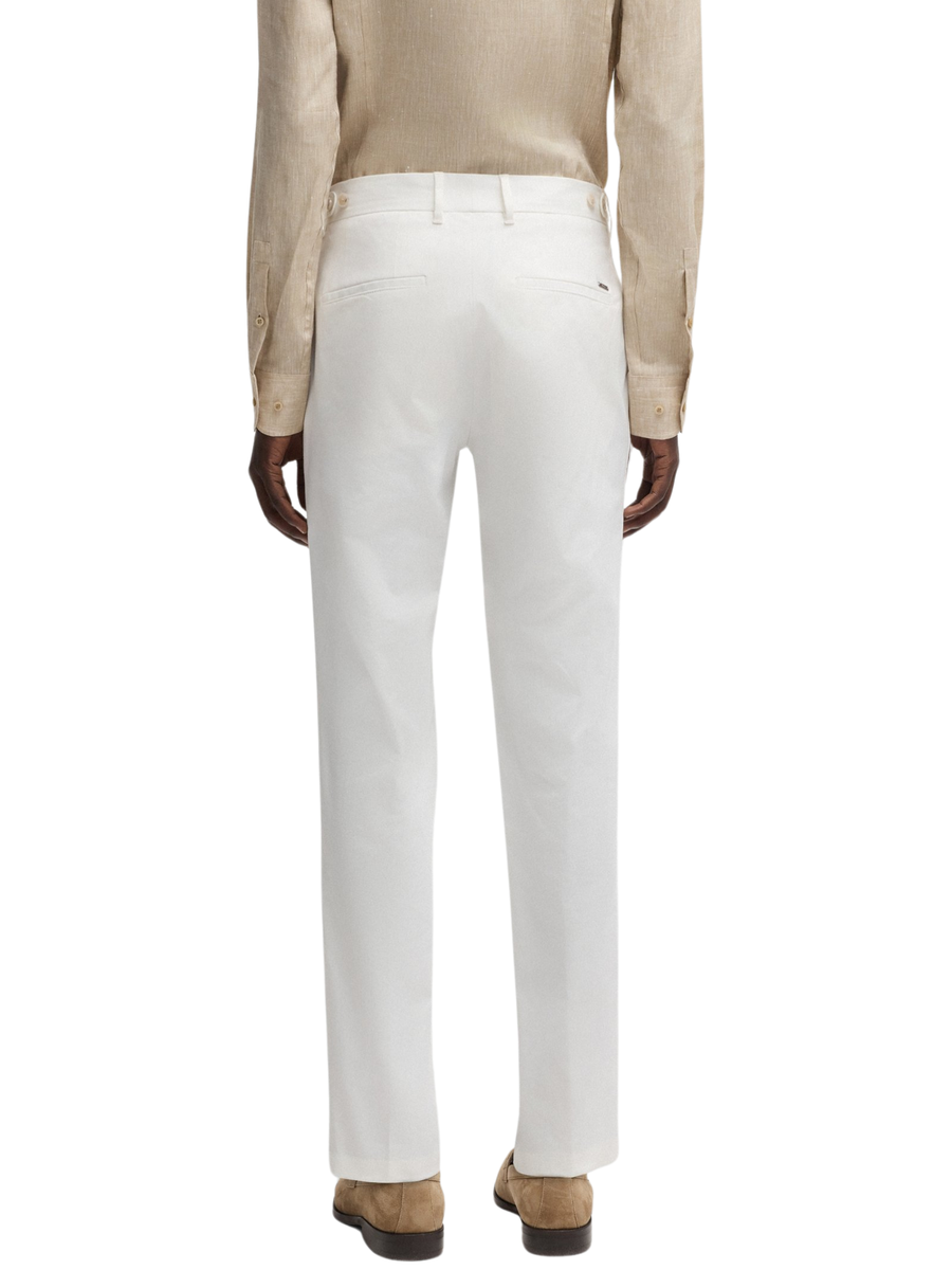 Pantalone formali Boss in comodo cotone elasticizzato bianco 50539970 100 Boss 