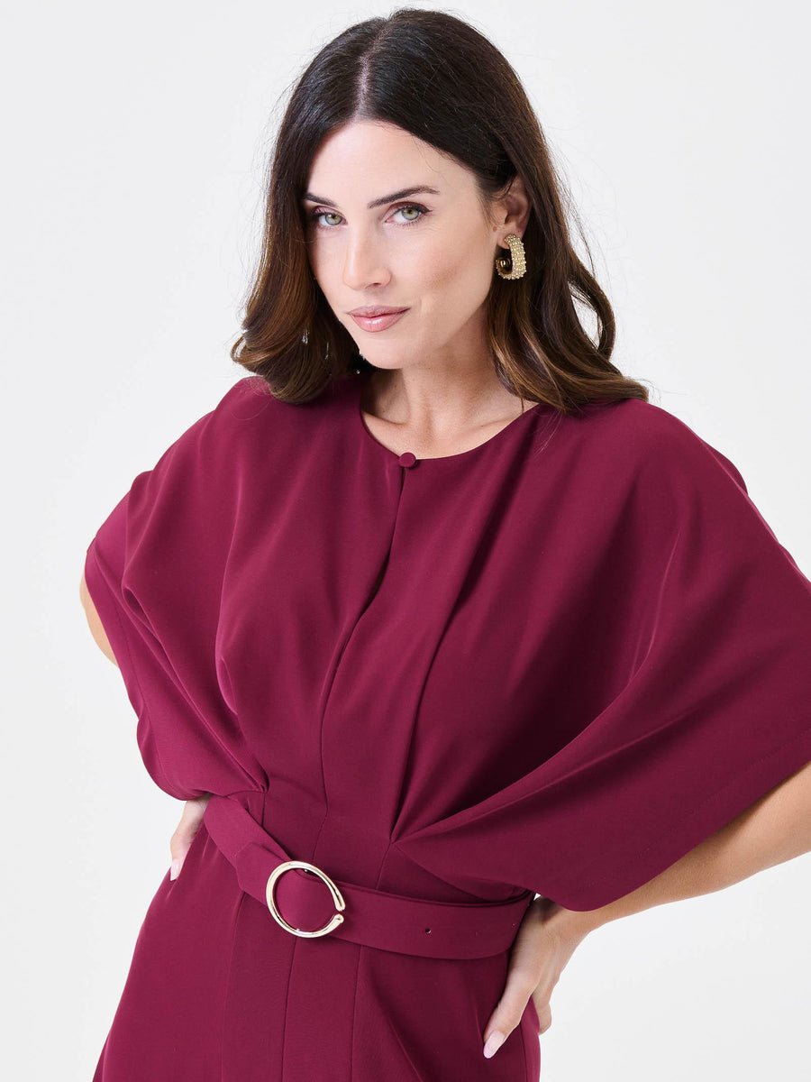 Abito con maniche a kimono Imperial rosso vino con cintura AFSVKJKC VINO Imperial 