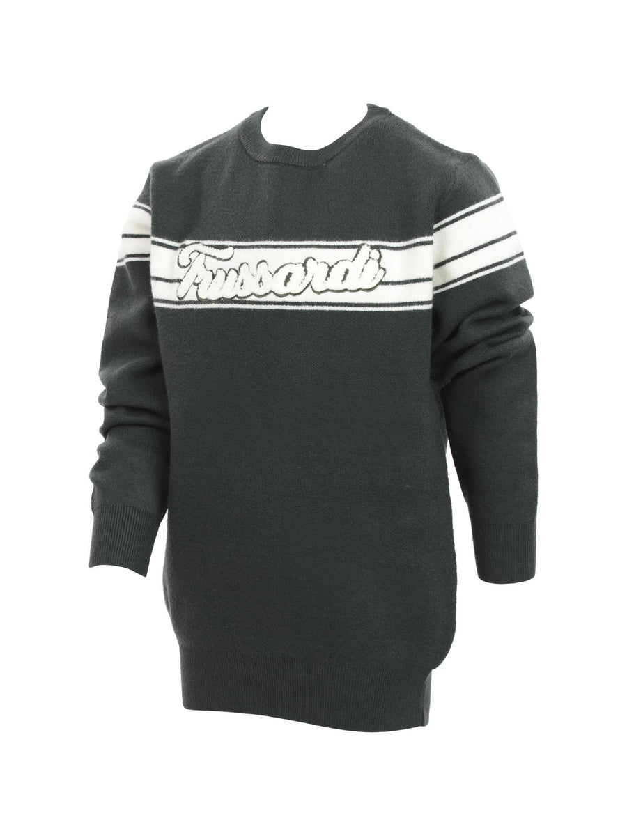 Maglioncino Trussardi verde logo boucle TBA24060MA GREENM/OW Trussardi 