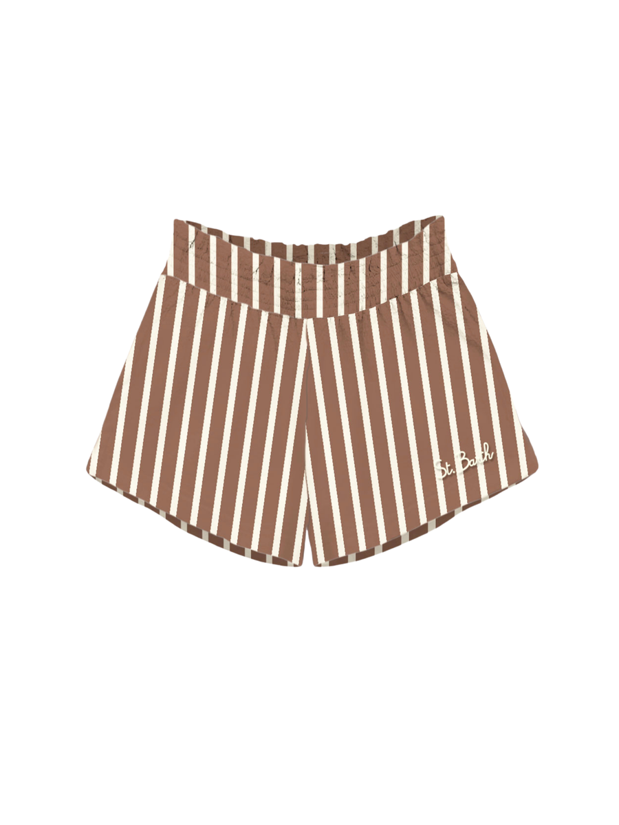 Shorts Saint Barth marrone a righe MEA002 06110H MC2 SAINT BARTH 