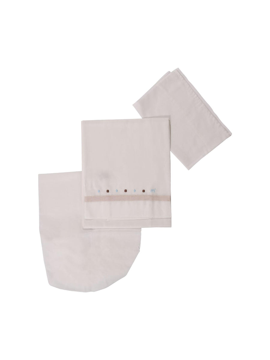 Set lenzuola bianca con rombi IG68LE C2NB9A Marlù 