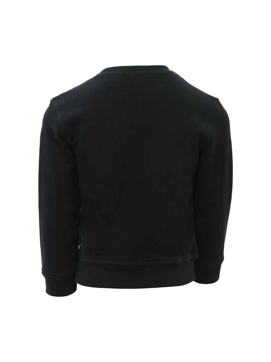 Felpa nera con stampa frontale DQ049UD002Y DQ900 Dsquared 