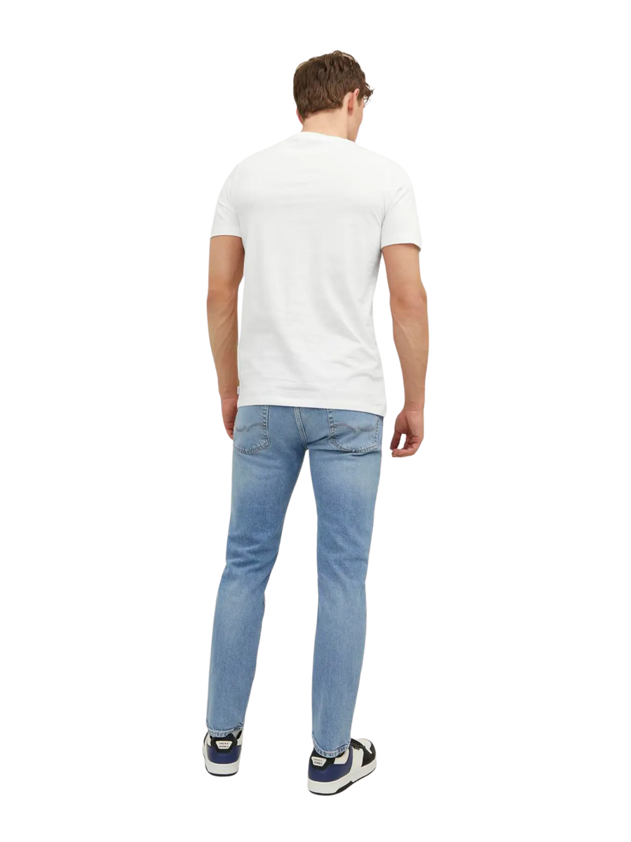 T-Shirt a mezze maniche Jack & Jones bianca 12156101 White SLIM Jack & Jones 