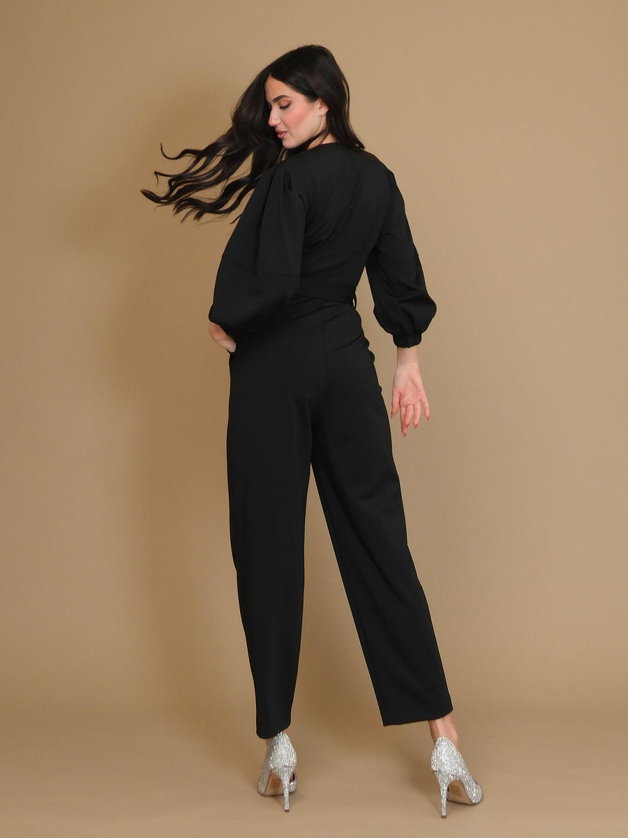 Jumpsuit Silence Limited nero con cinta TUT622 NERO Silence Limited 