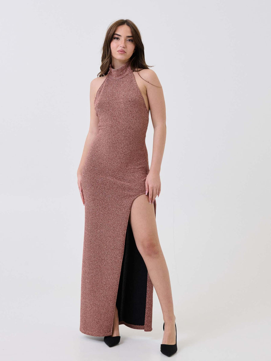 Abito lungo "Sparkle" Silence Limited rosa gold lamè SLAB014 PINKGOLD Silence Limited 