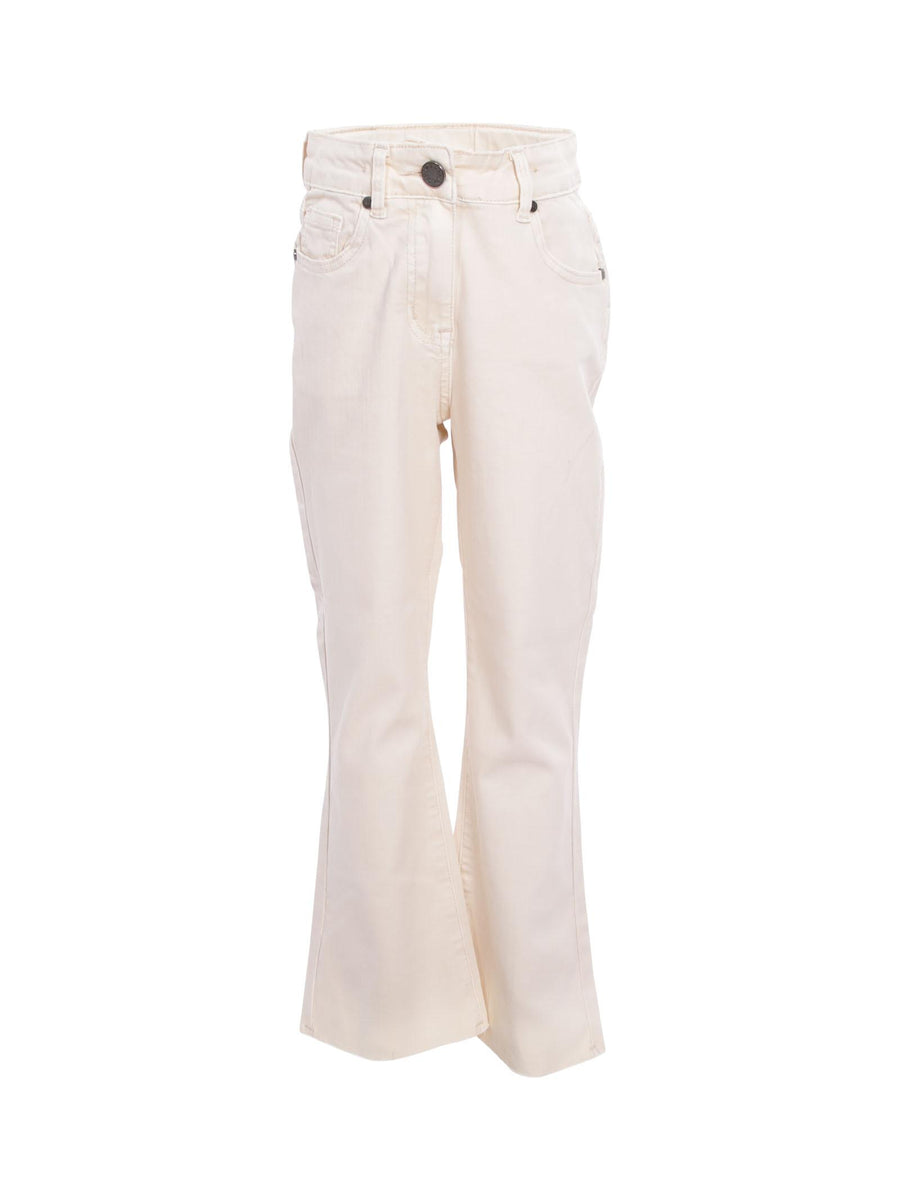 Jeans Manila Grace a zampa crema MFJF24P156 CREMA Manila Grace 