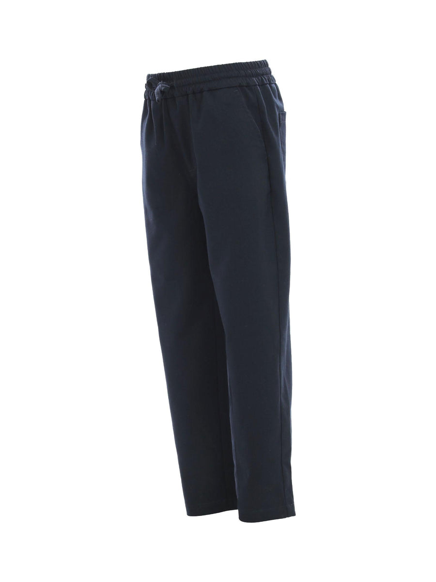 Pantaloni lunghi blu navy con elastico in vita e lacci PTD4106J NAVY Dan John 