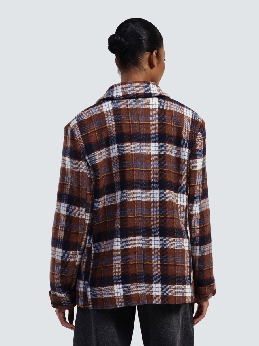 Blazer doppiopetto Dixie marrone a quadri J845Y009A UNI Dixie 