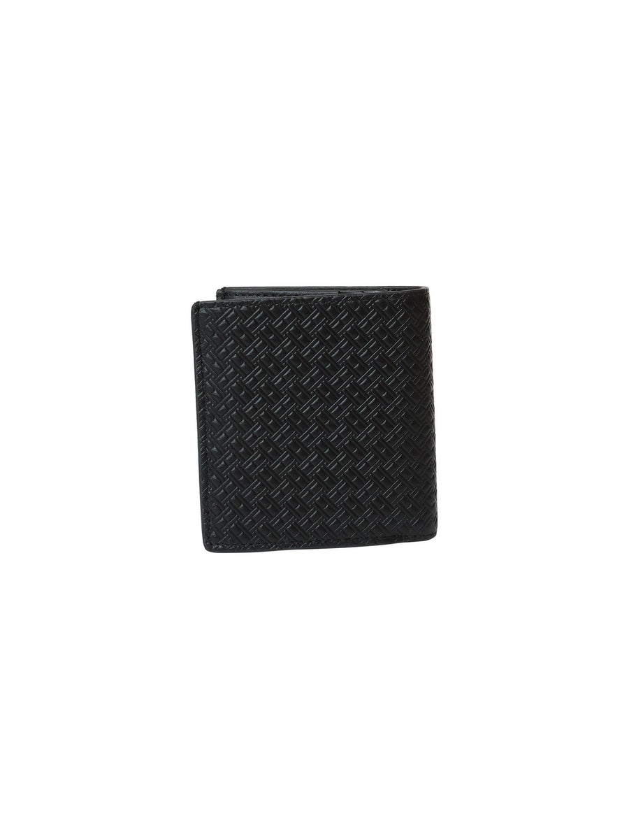 Portafogli piccolo nero con logo in rilievo AM0AM09280 BDS Tommy Hilfiger 