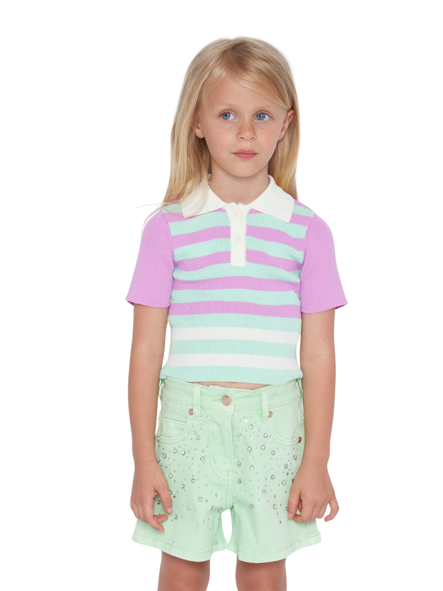 Shorts con strass Tobetoo verde menta 402PTBS25 VERDE MENTA Tobetoo 