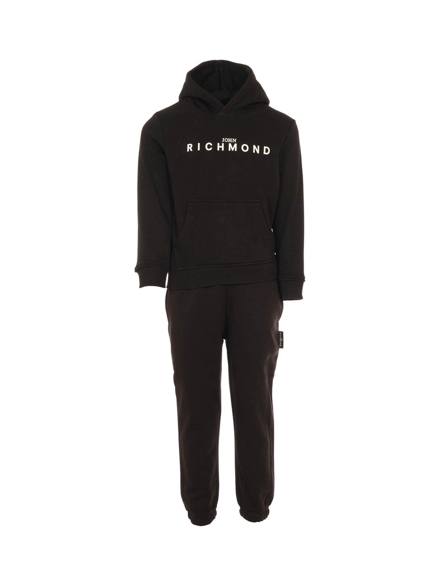 Completo con cappuccio John Richmond nero con logo a contrasto RBA25007CF BLACK John Richmond 