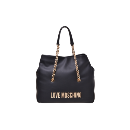 Borsa shopper Love Moschino nera con maxi logo lettering frontale JC4311PP0NKD 000A Love Moschino 