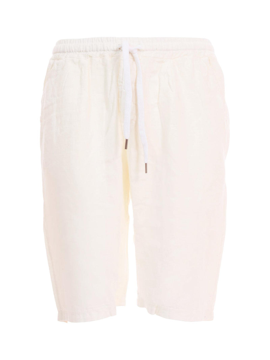 Bermuda in lino Portofino bianco latte PB215 LATTE Portofino 