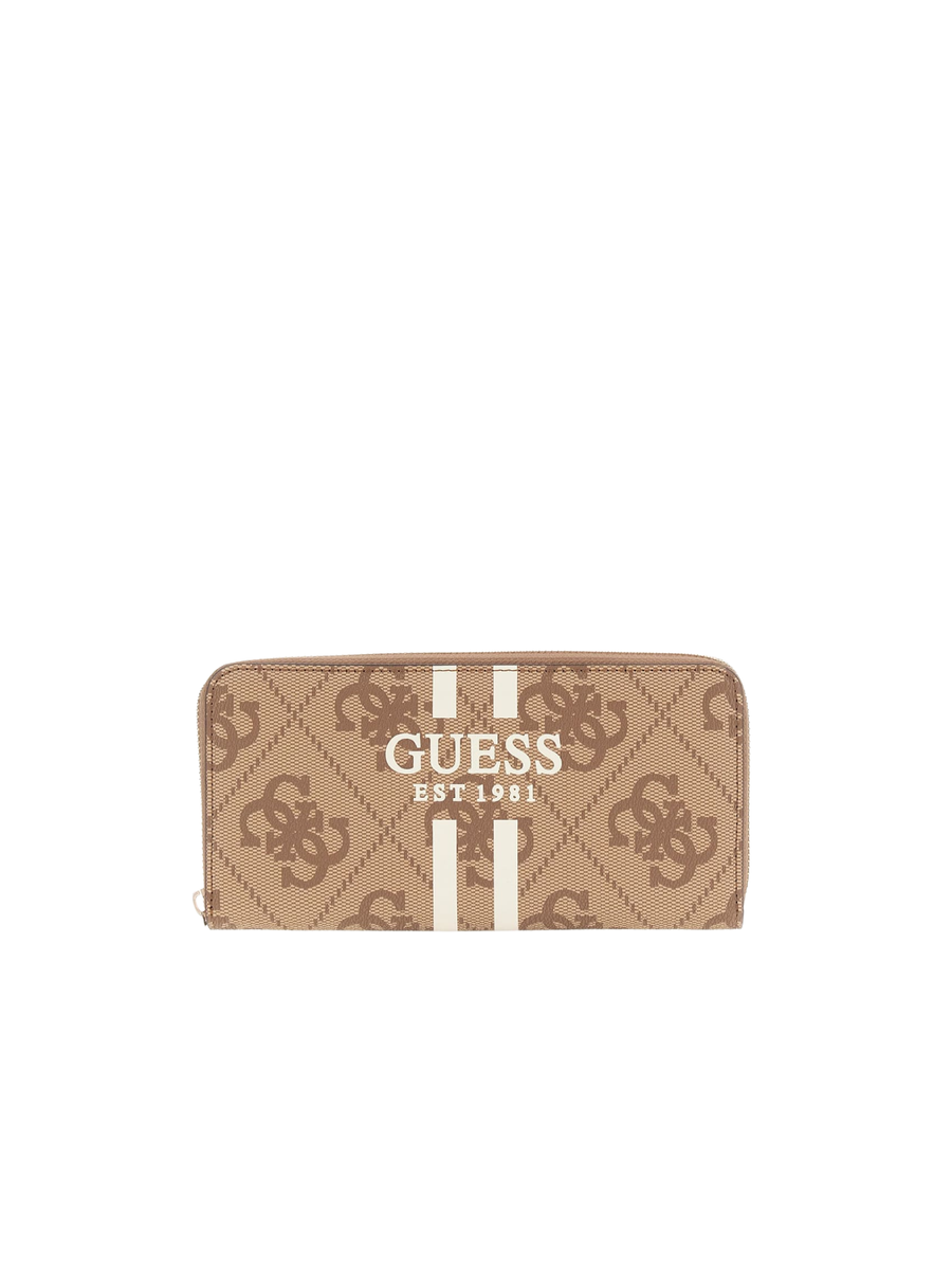 Portafoglio Guess beige con logo 4G all over e bande in contrasto SWOS7459146 LTL Guess 