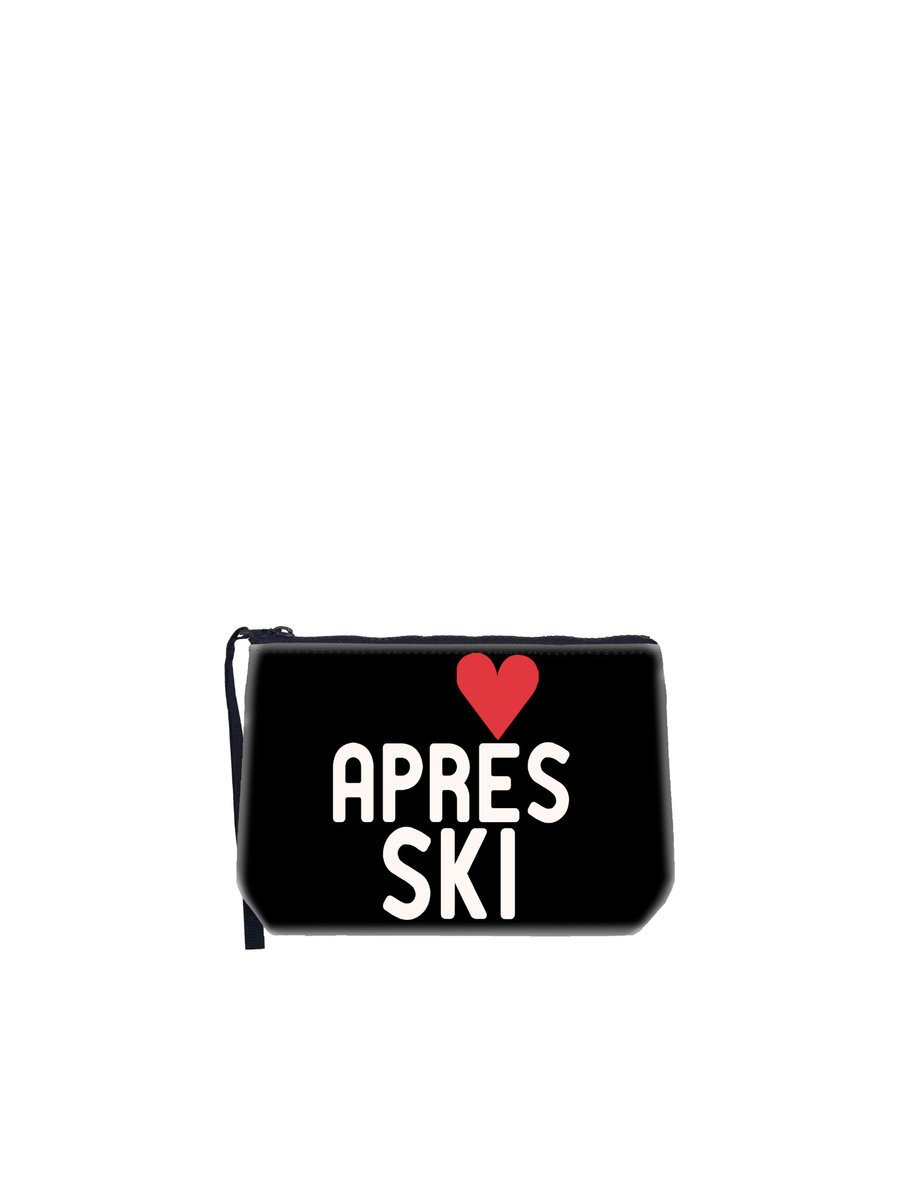Pochette Aline "Apres Girl Glass 10" Saint Barth nera con stampa "apres ski" ALI0002 02065I MC2 SAINT BARTH 