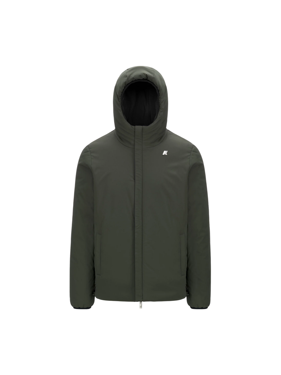 Giubbino "Jack St Warm Double" K-Way nero e verde K6128VW AH3 K-WAY 