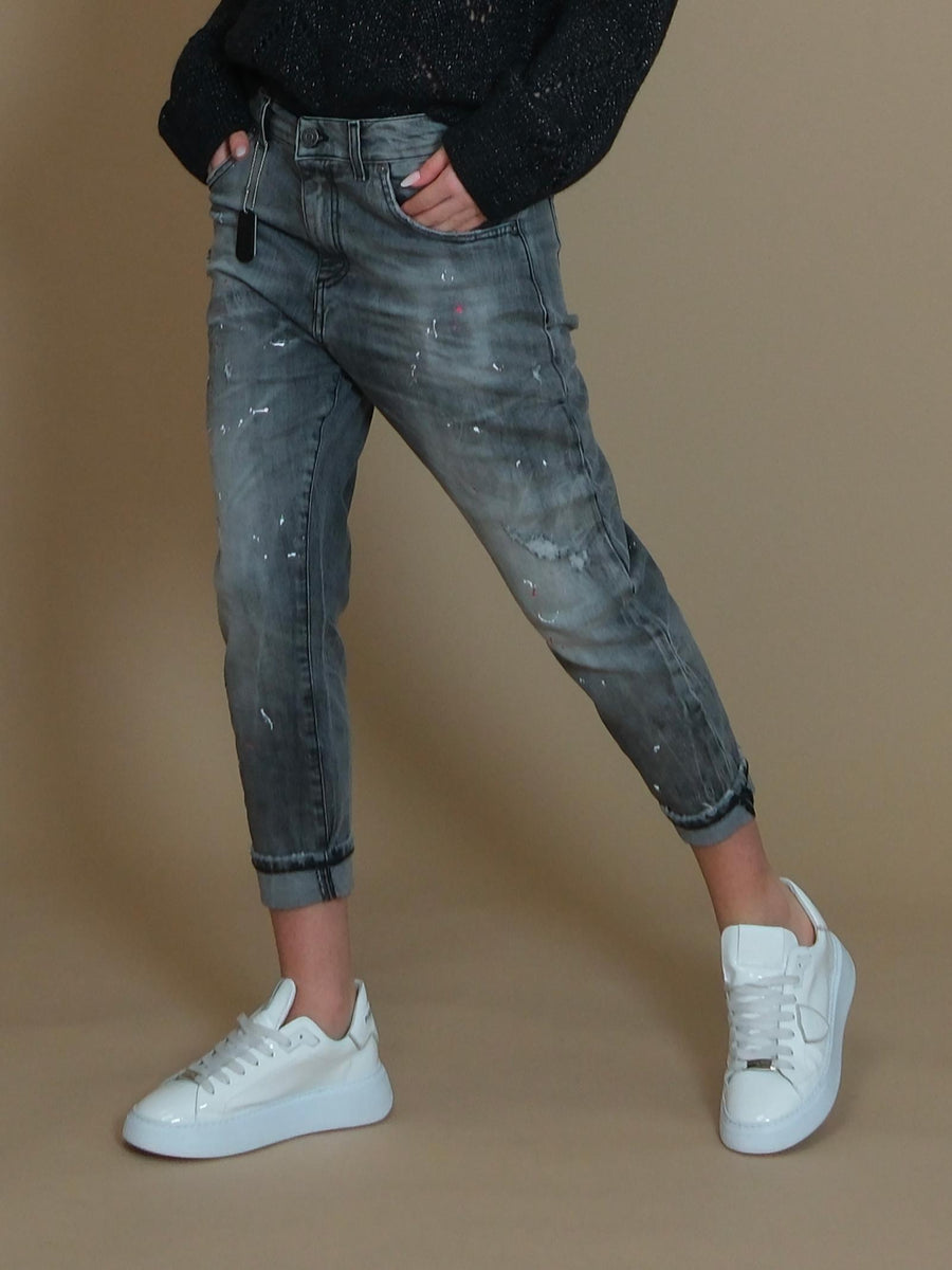 Jeans baggy Patriòt grigio scuro in denim PJM26 DNM Patriot 