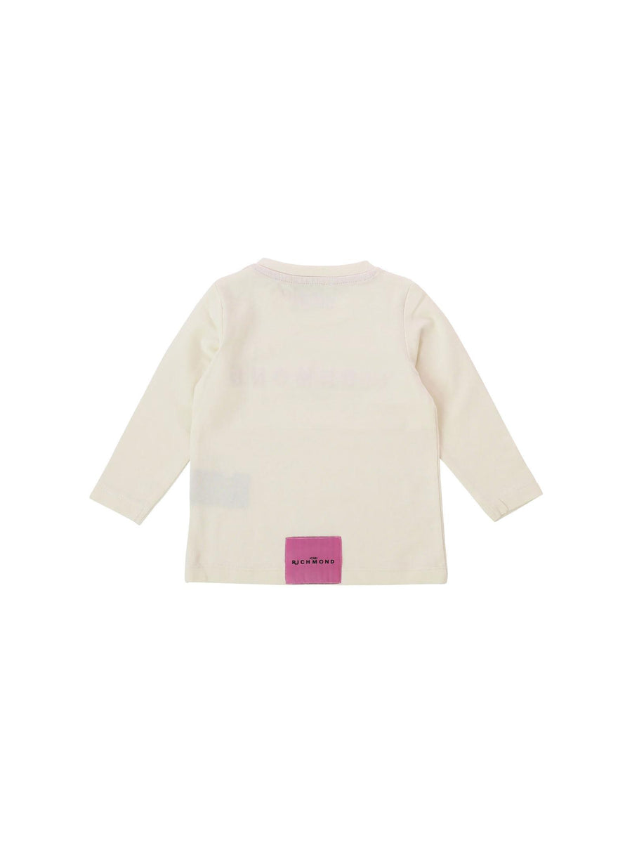 T-shirt bianca con patch logo RIA23007TS CLOUD John Richmond 