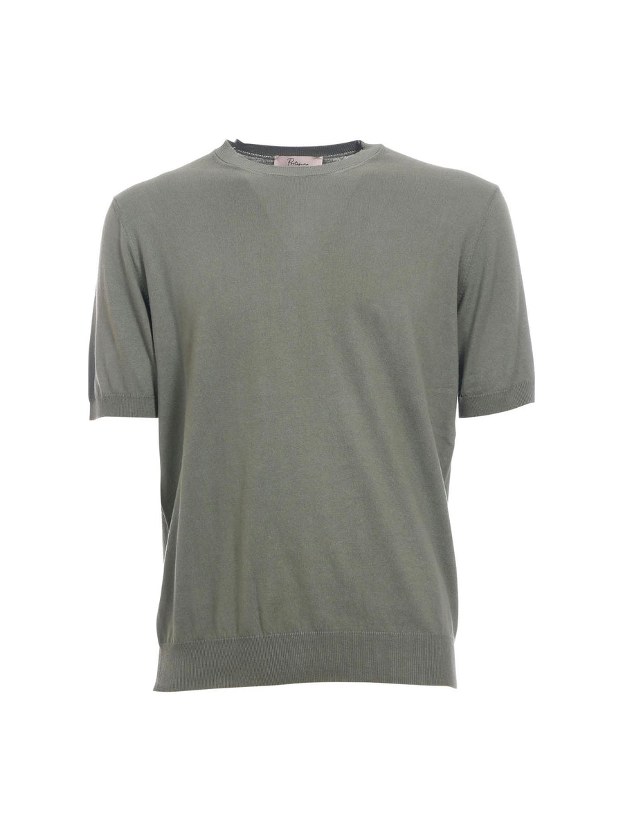 Maglia Portofino verde militare con profili a coste 5001 440 Portofino 