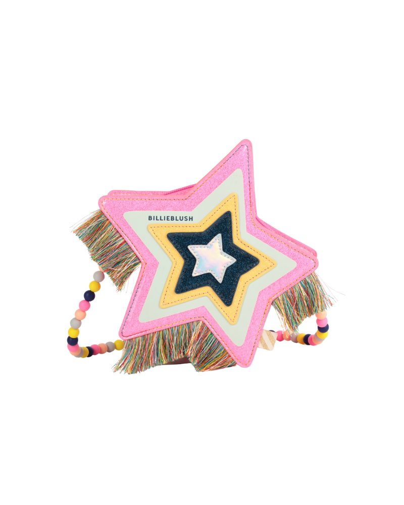Mini borsa a stella Billie Blush multicolor con frange e tracolla con perline U21534 473 Billie Blush 